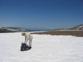 A quick break with Lake Tahoe in the distance